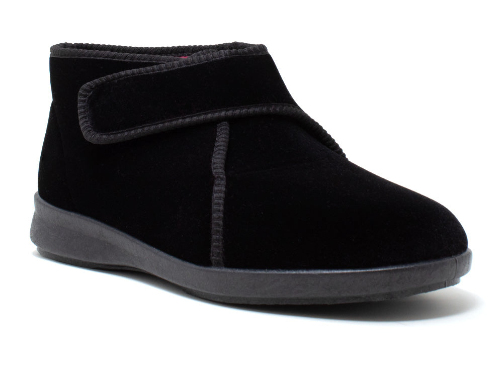 Womens Adjustable Tern Black Slippers