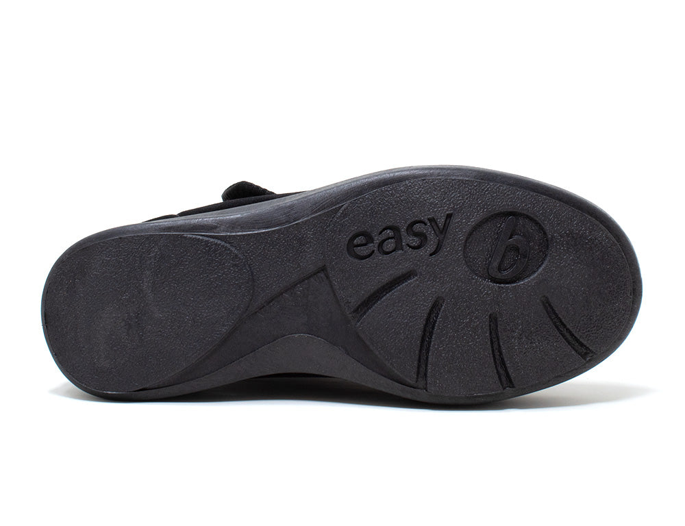 Womens Adjustable Tern Black Slippers