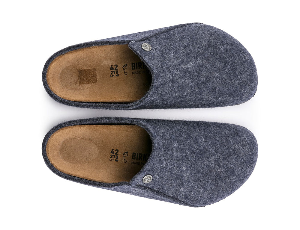 Zermatt Wool Felt Dark Blue Slippers