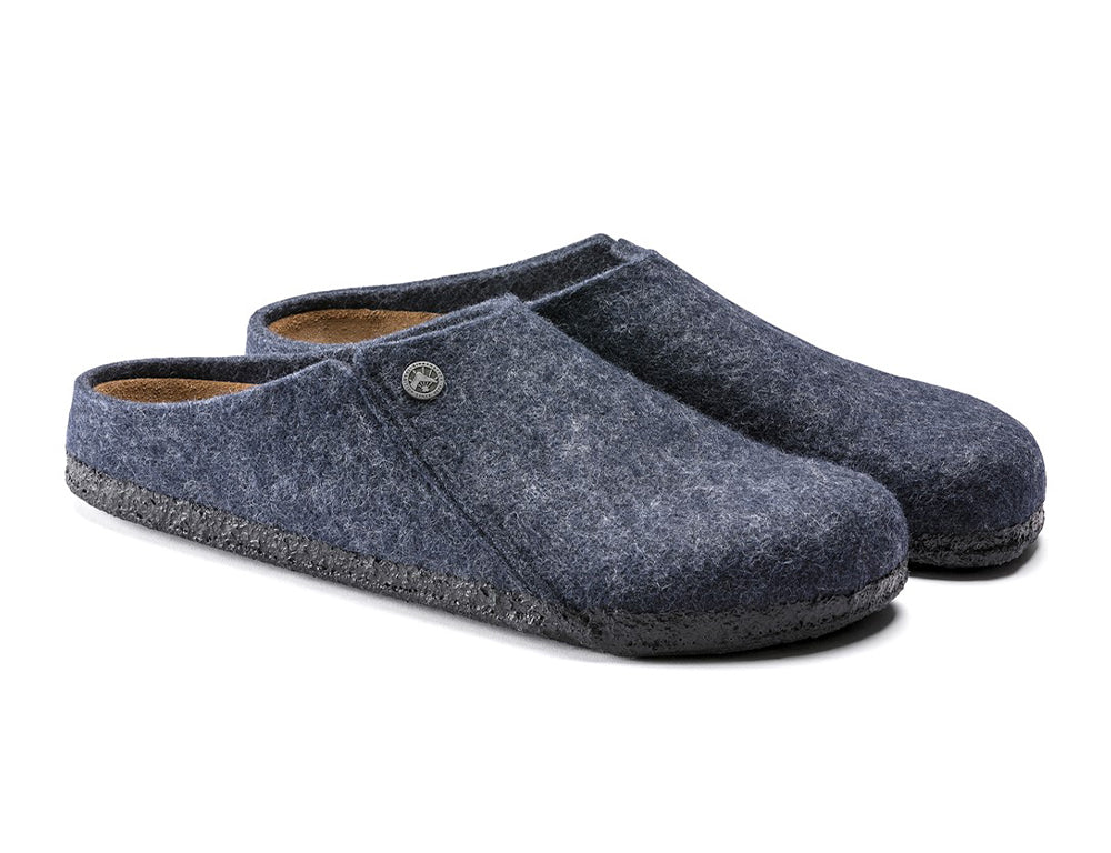 Zermatt Wool Felt Dark Blue Slippers