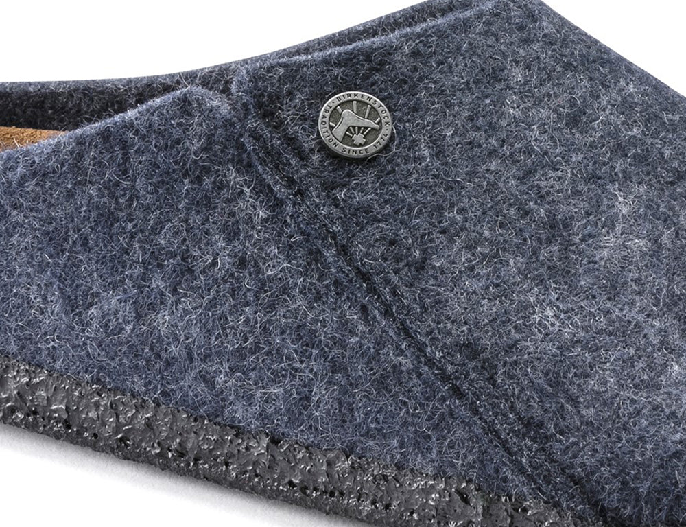 Zermatt Wool Felt Dark Blue Slippers