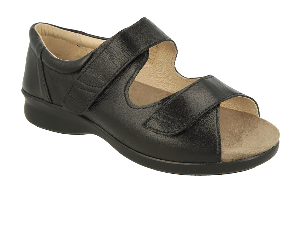 Easy B Bliss 2 Black Leather 2V ShoeMed