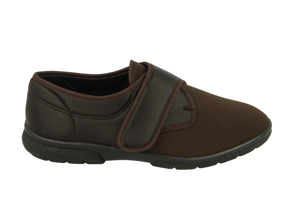 DB Shoes Wide Fit Slippers Brown Wide Slipper at ShoeMed