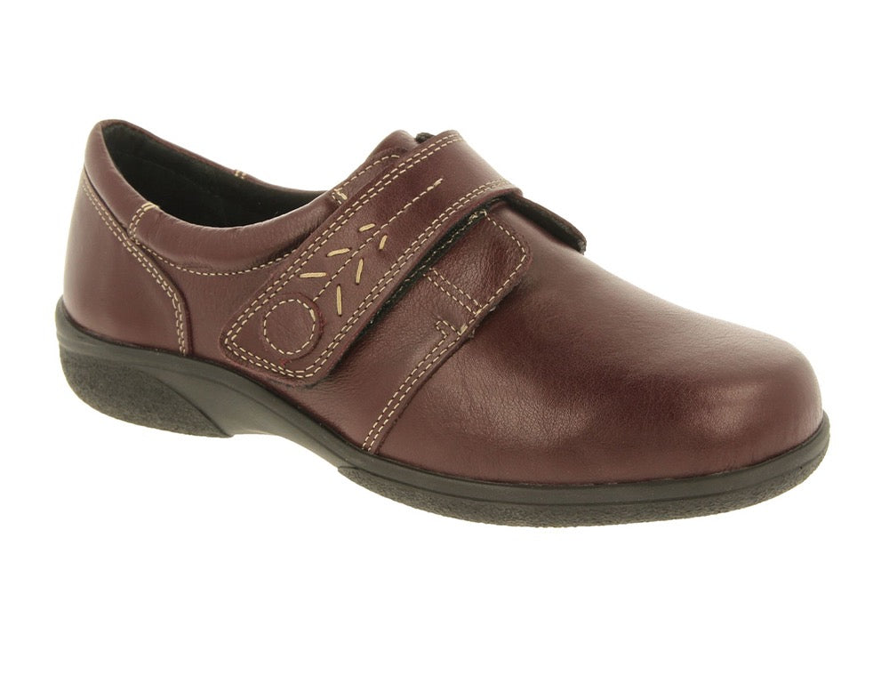 DB Wider Fit Shoes Rory Burgundy ShoeMed