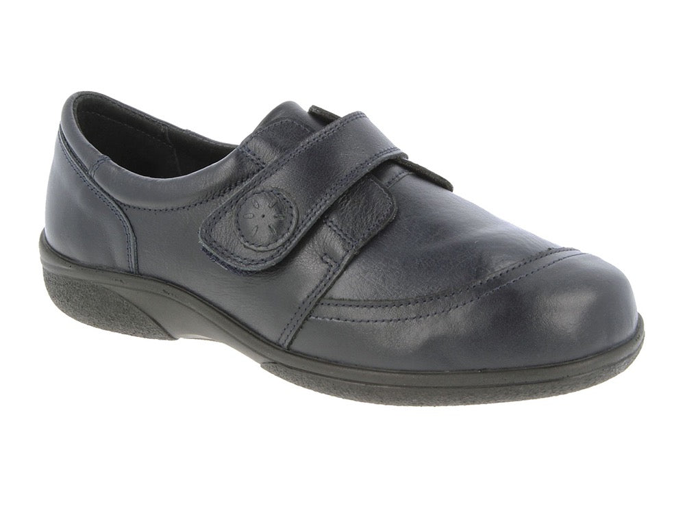 DB Wider Fit Shoes Owl Navy Stretch ShoeMed