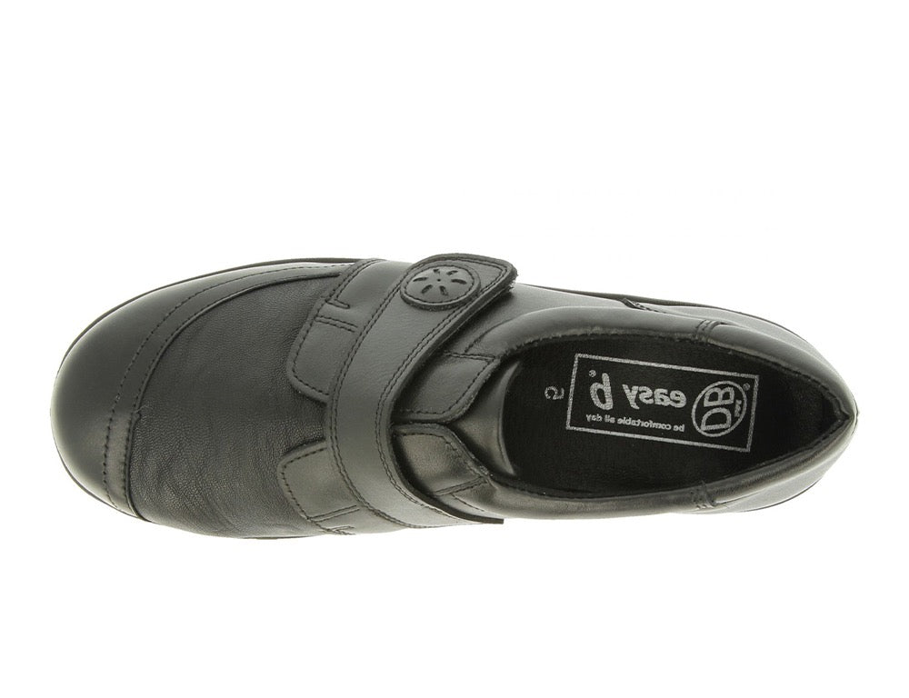 DB Wider Fit Shoes Owl Black Stretch ShoeMed