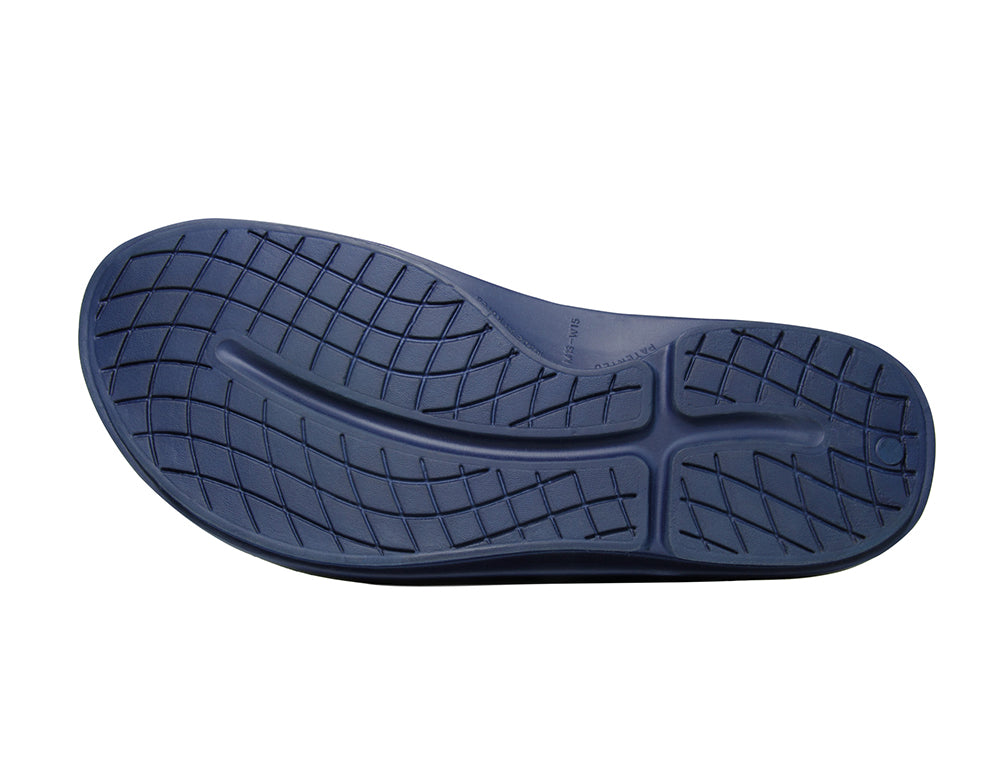 Oofos OOahh Slide Navy ShoeMed