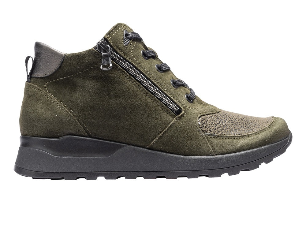 Womens Zip Hiroko Order Minileo-Stretch Green Boots