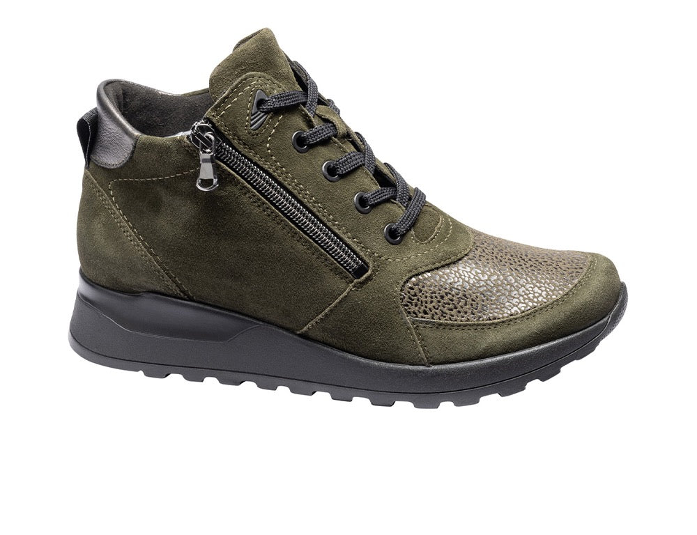 Womens Zip Hiroko Order Minileo-Stretch Green Boots