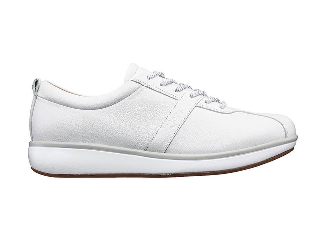 Joya Womens White Leather Shoes For Heel Pain