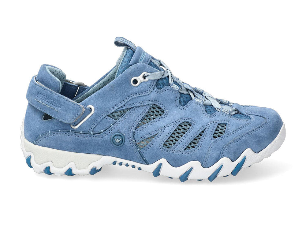 Allrounder by Mephisto Womens Adjustable Niwa Denim Trainers ShoeMed