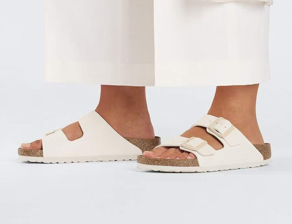 Arizona Birko-Flor Eggshell Sandals