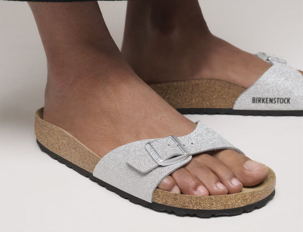 Madrid BS Shiny Glitter Silver Sandals