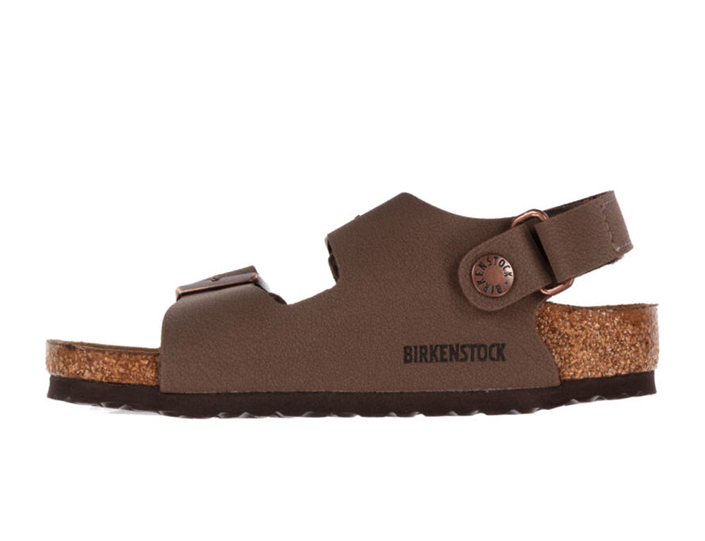 Birkenstock Kids Milano Birko-Flor Mocha Sandals ShoeMed