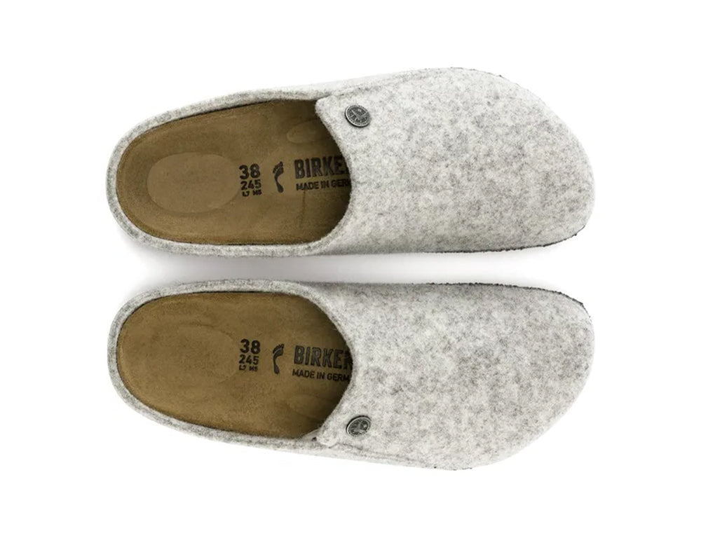 Zermatt Wool Felt Light Grey Slippers