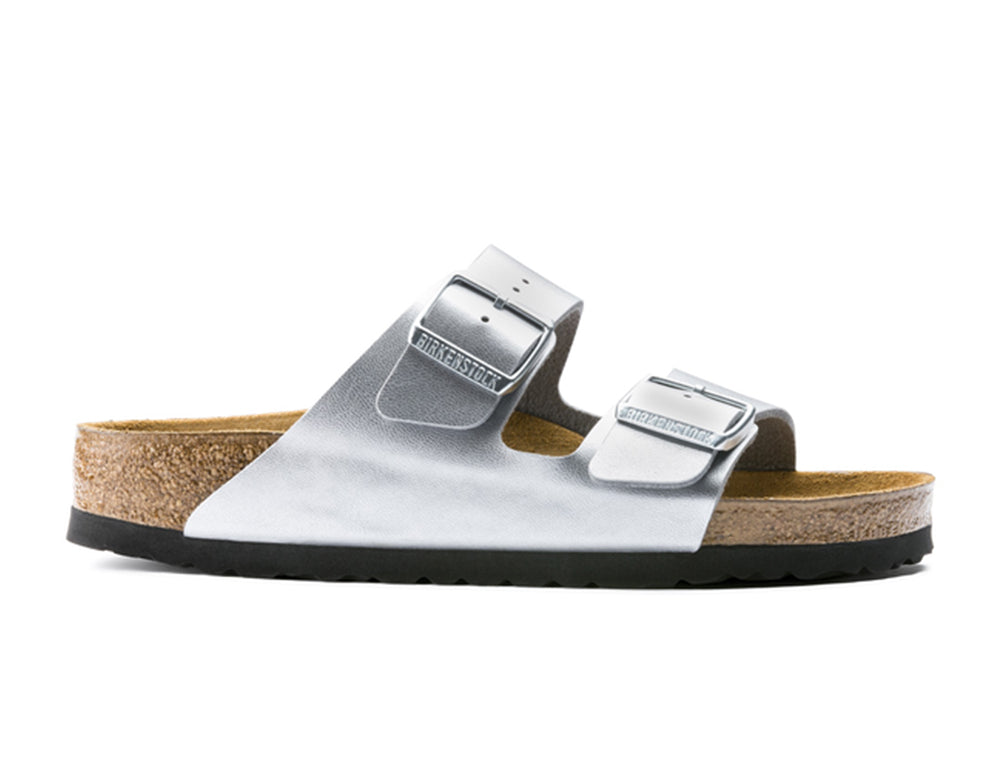 Arizona Birko-Flor Silver Sandals