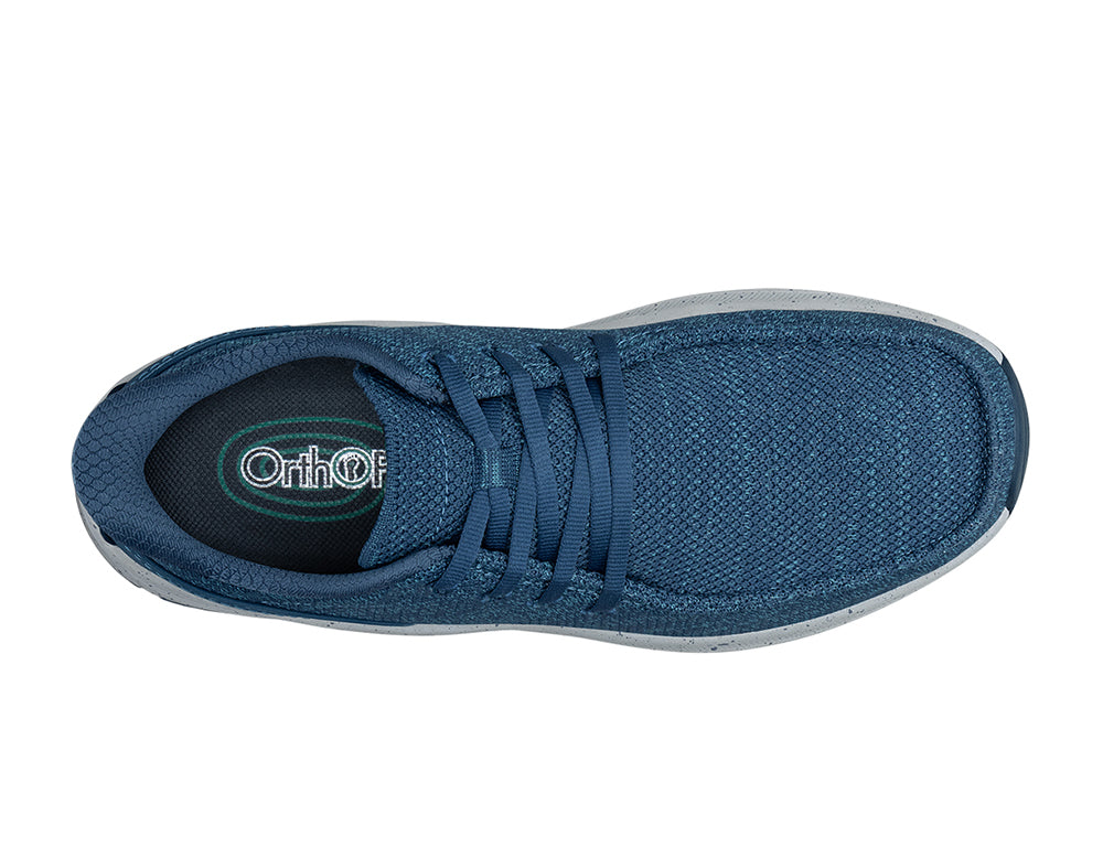 Orthofeet Mens Hands-Free Compass Blue Shoes ShoeMed