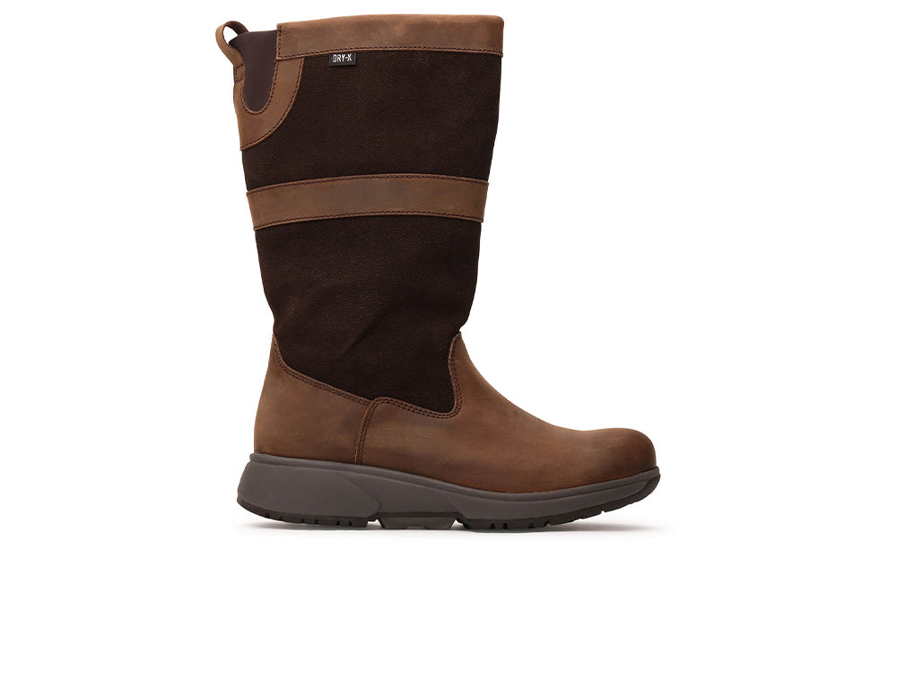 Womens Waterproof Cork Brown Wellies