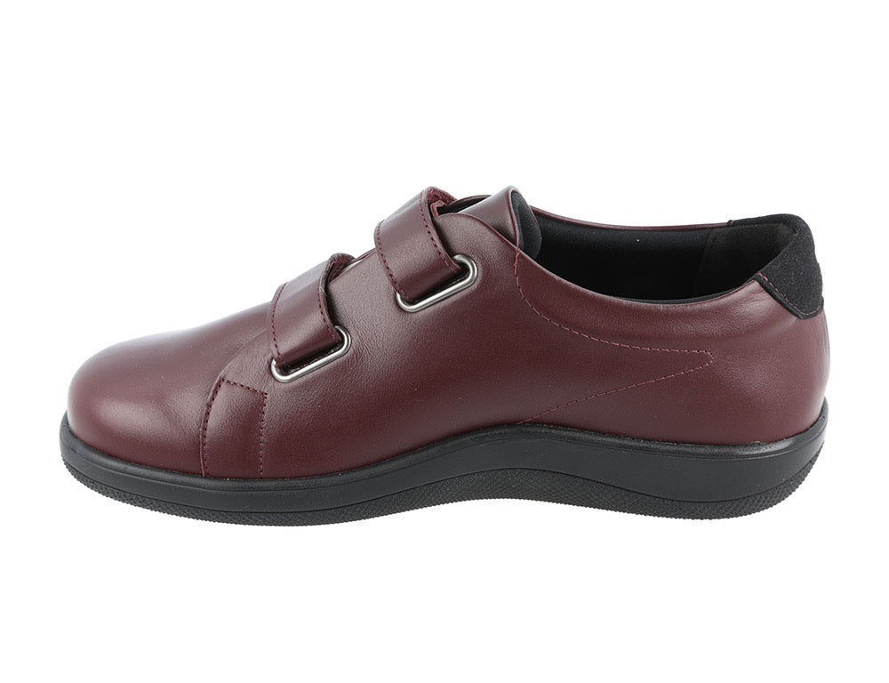 Womens Adjustable Scott Burgundy Shoes