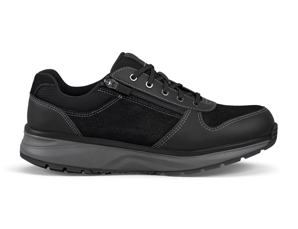 Mens Active Zip Dynamo Black II Trainers