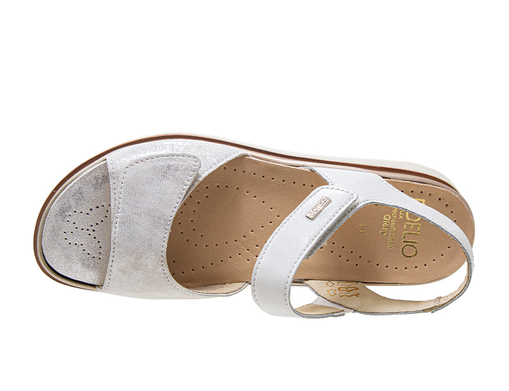Fidelio Womens Adjustable Glory Bianco Combi Sandals ShoeMed