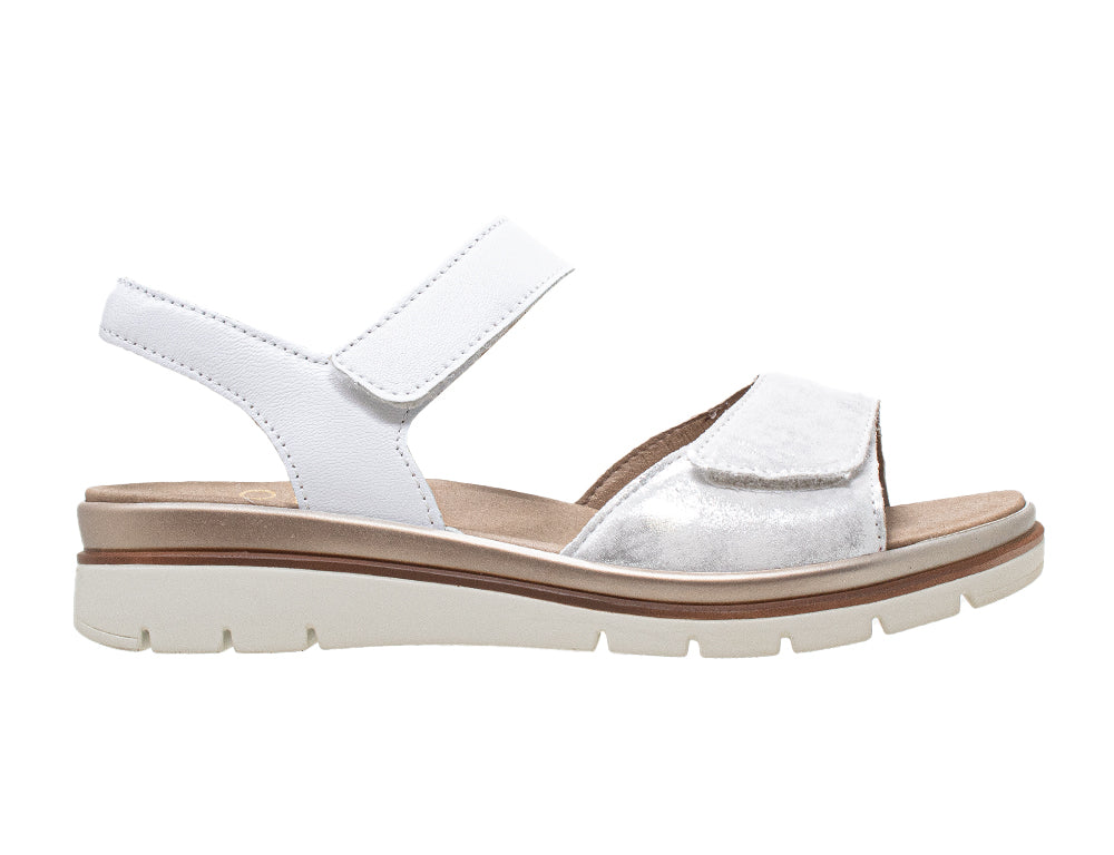 Womens Adjustable Glory Bianco Combi Sandals