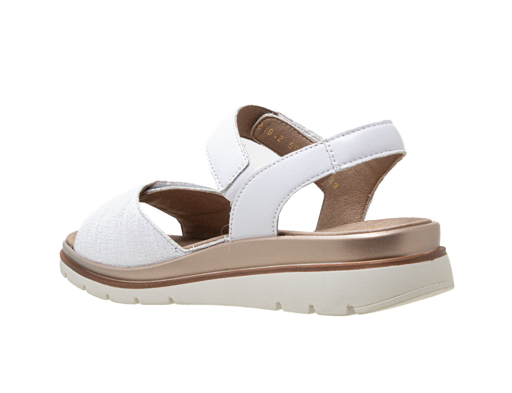 Womens Adjustable Glory Bianco Combi Sandals