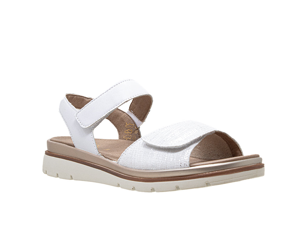 Womens Adjustable Glory Bianco Combi Sandals
