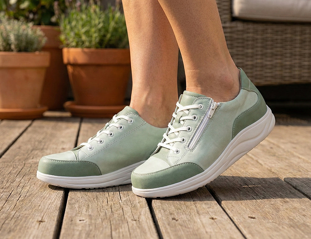 Finn Comfort Womens Finnamic Hachiouji ShoeMed Exclusive Wood Green Shoes ShoeMed