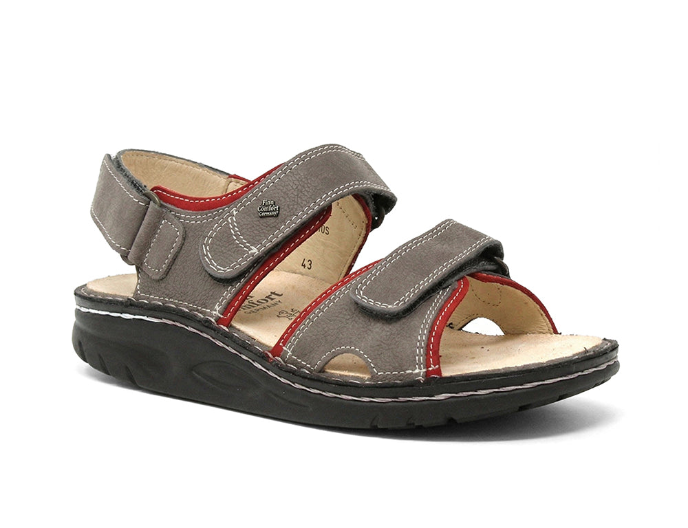 Finn Comfort Womens Finnamic Yuma Grey Sandia Sandals ShoeMed