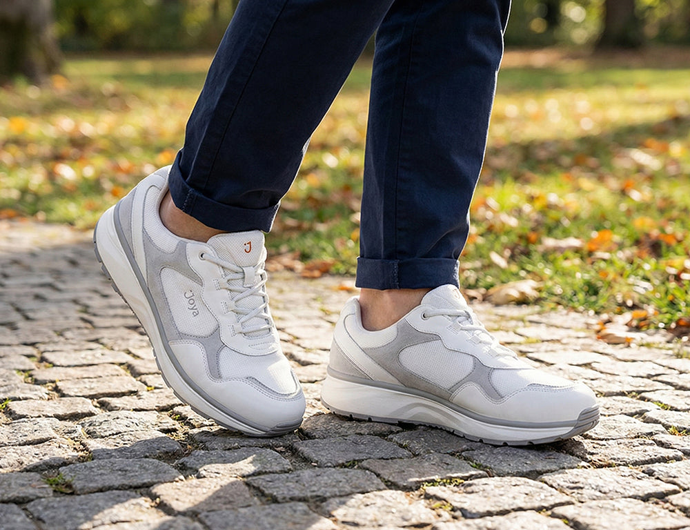 Joya Mens Active Tony III White Trainers ShoeMed