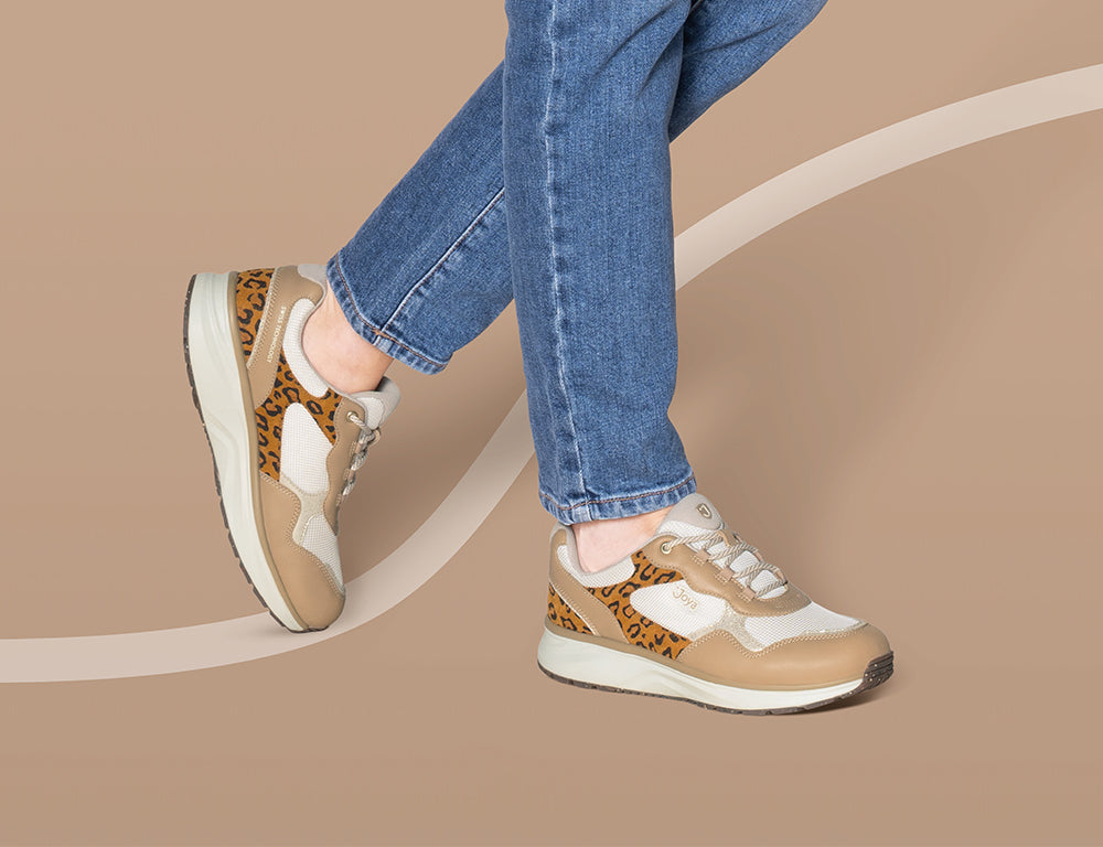 Womens Active Tina III Beige White Trainers
