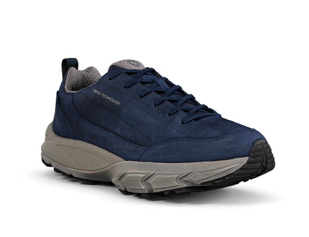 Mens Active Waterproof Oberstdorf Dark Blue Hiking Shoes