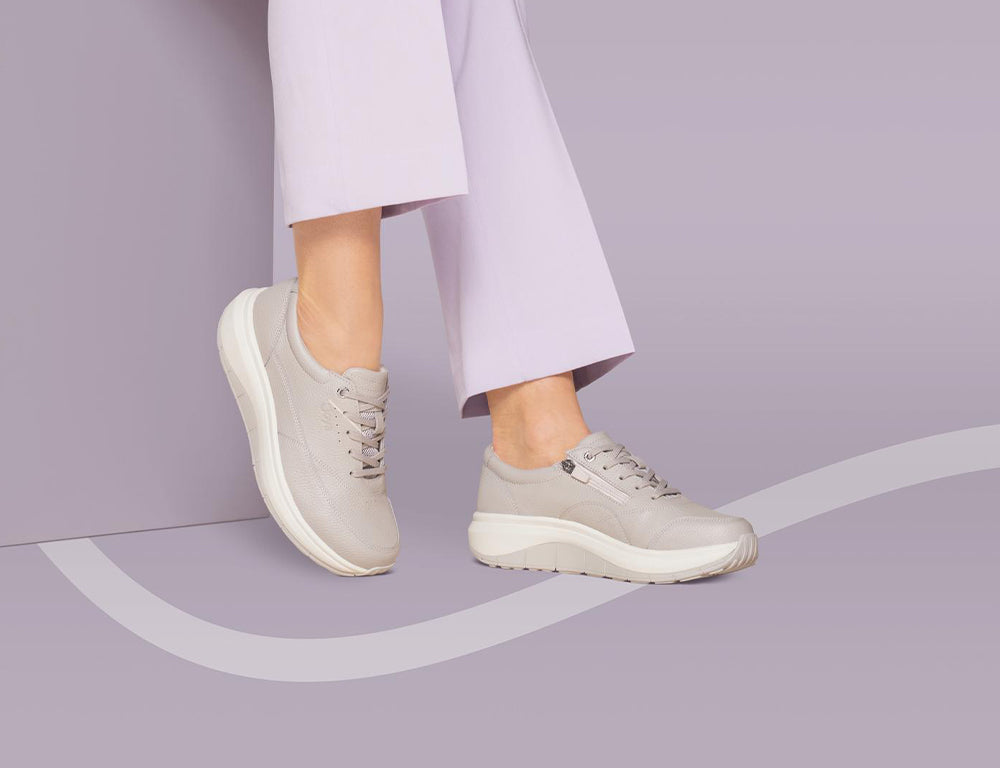 Womens Wave Wide-Fit Zip Venice Light Beige Shoes