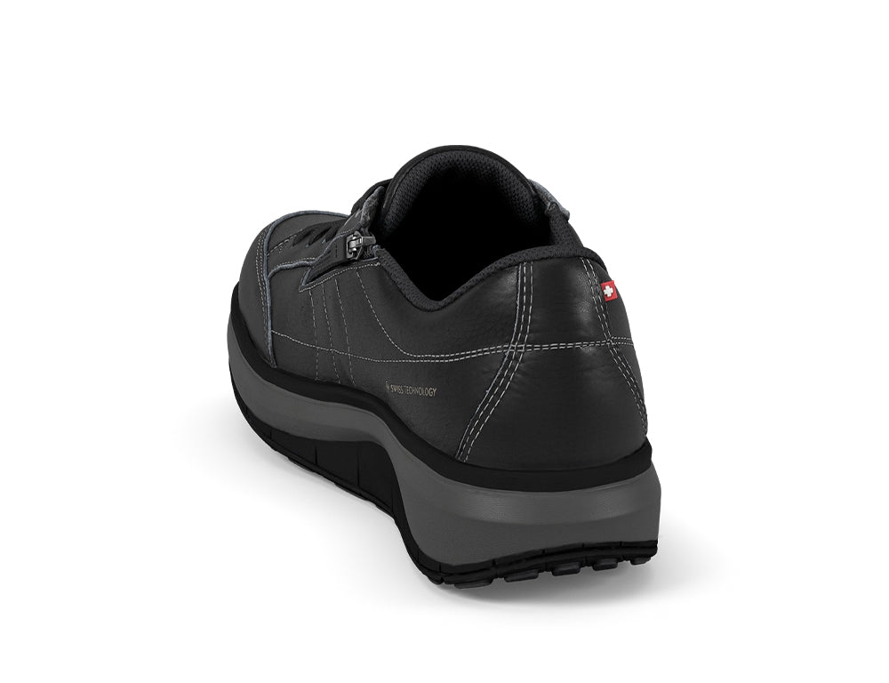 Mens Wave Wide-Fit Zip Moscow Black Shoes