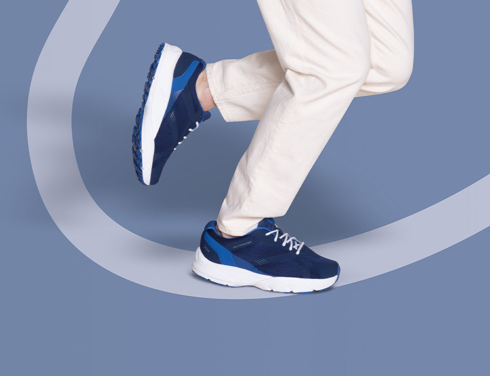 Mens Active Nova Blue Hiking Shoes