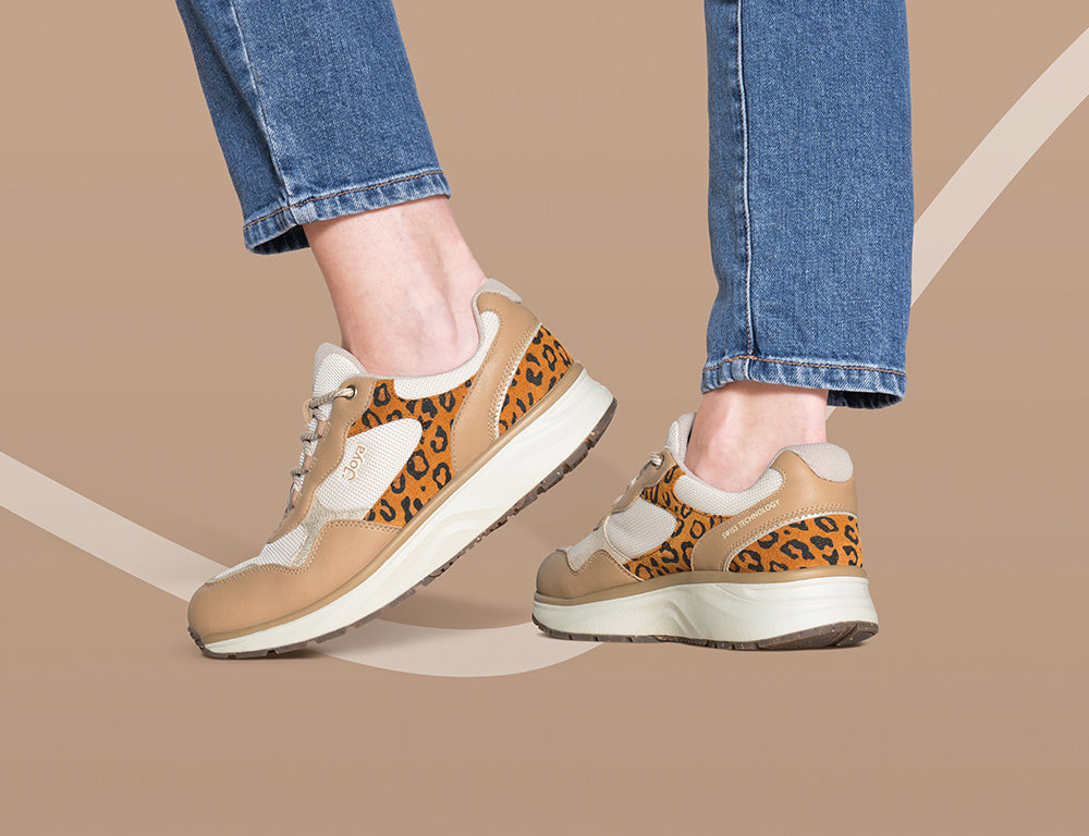 Womens Active Tina III Beige White Trainers