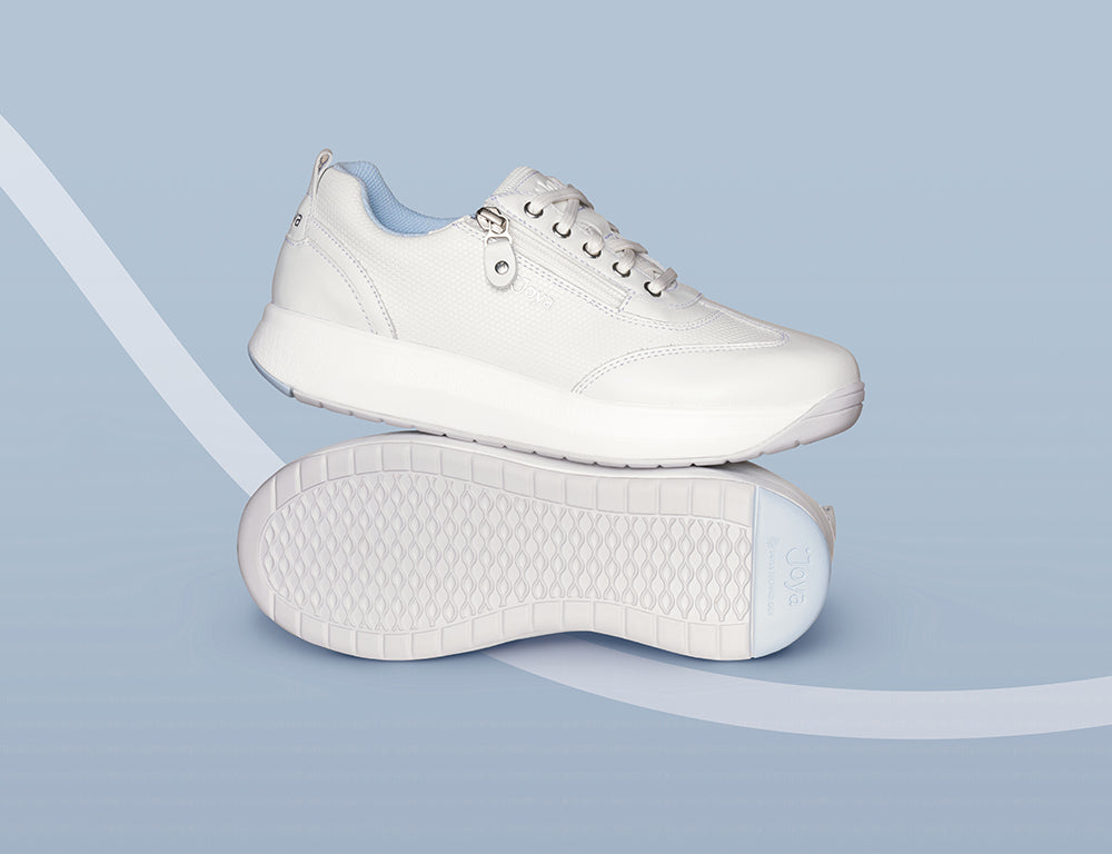 Joya Womens Senso Zip Laura White Shoes ShoeMed