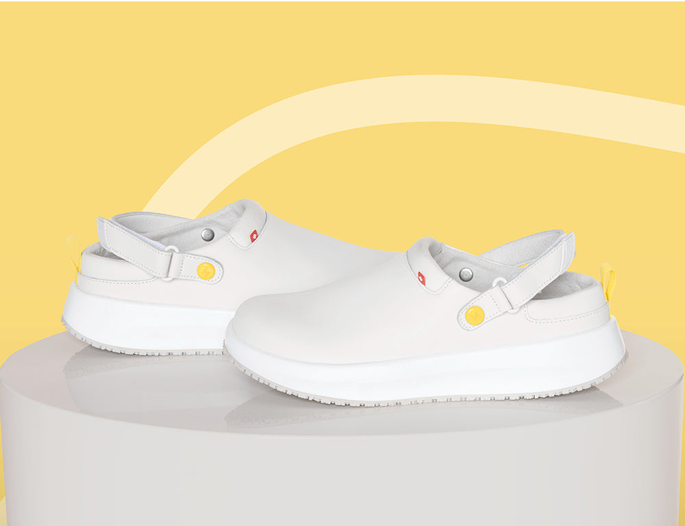 Womens Senso Ace ESD White Clogs