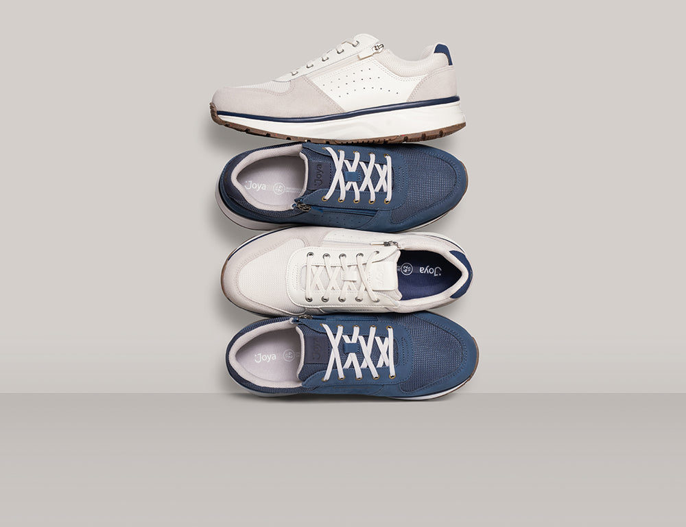 Mens Active Zip Dynamo White Trainers