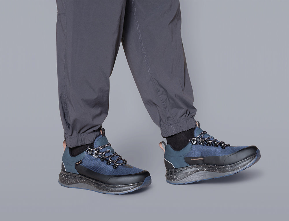 Mens Wave Wide-Fit Waterproof Maui Blue Black Trainers