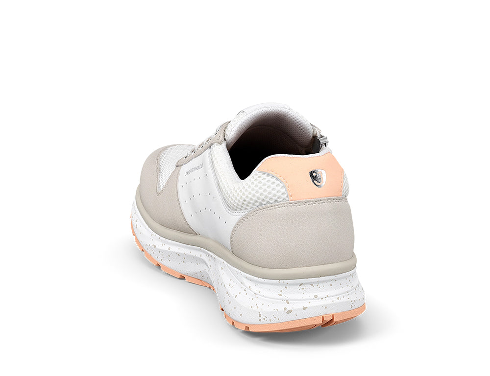 Joya Womens Active Zip Dynamo White Beige Trainers ShoeMed