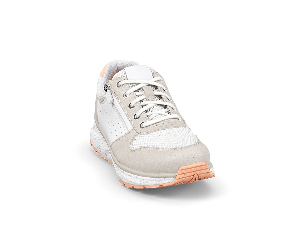 Joya Womens Active Zip Dynamo White Beige Trainers ShoeMed