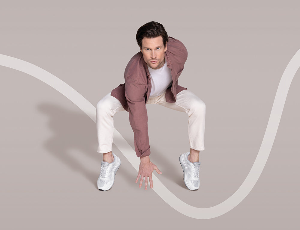 Mens Wave Wide-Fit Cancun II White Grey Trainers