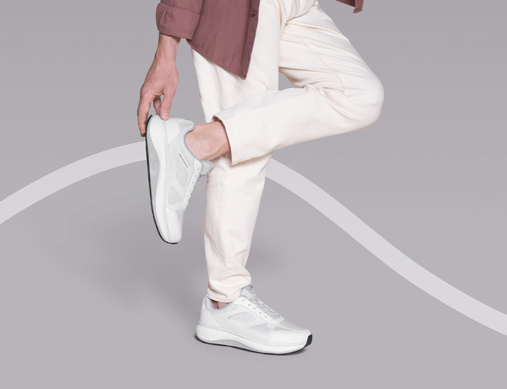 Mens Wave Wide-Fit Cancun II White Grey Trainers