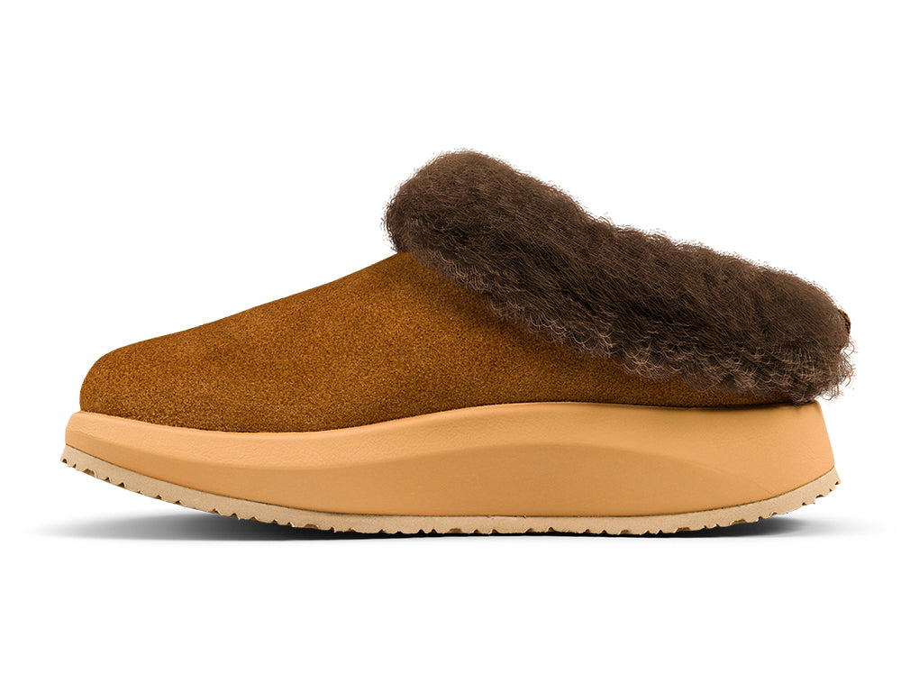 Womens Senso Riga Fur Brown II Slippers