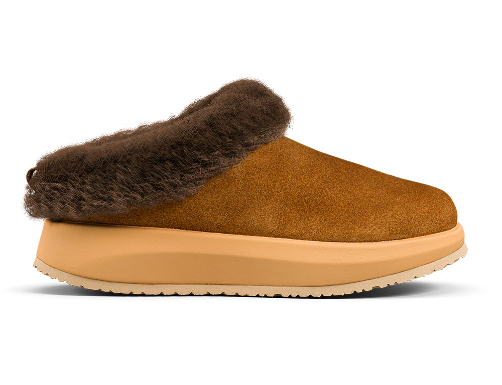 Womens Senso Riga Fur Brown II Slippers