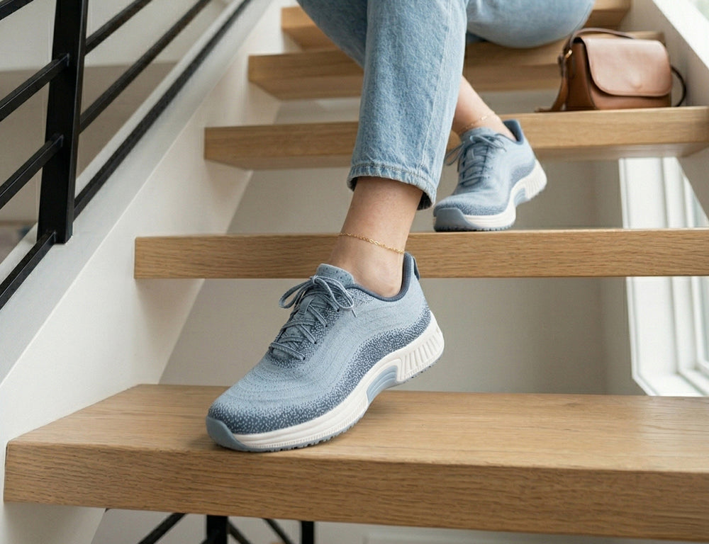 Womens Hands-Free Kita Slate Blue Navy Trainers