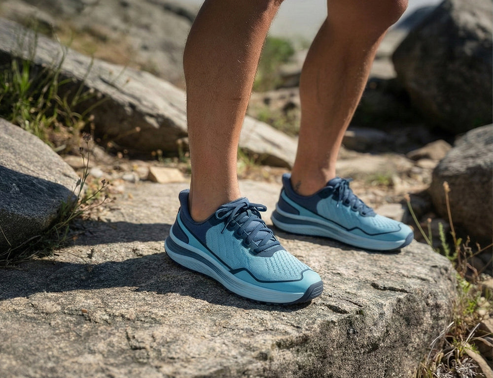 Womens Hands-Free Nira Trail Navy Blue Hiking Shoes