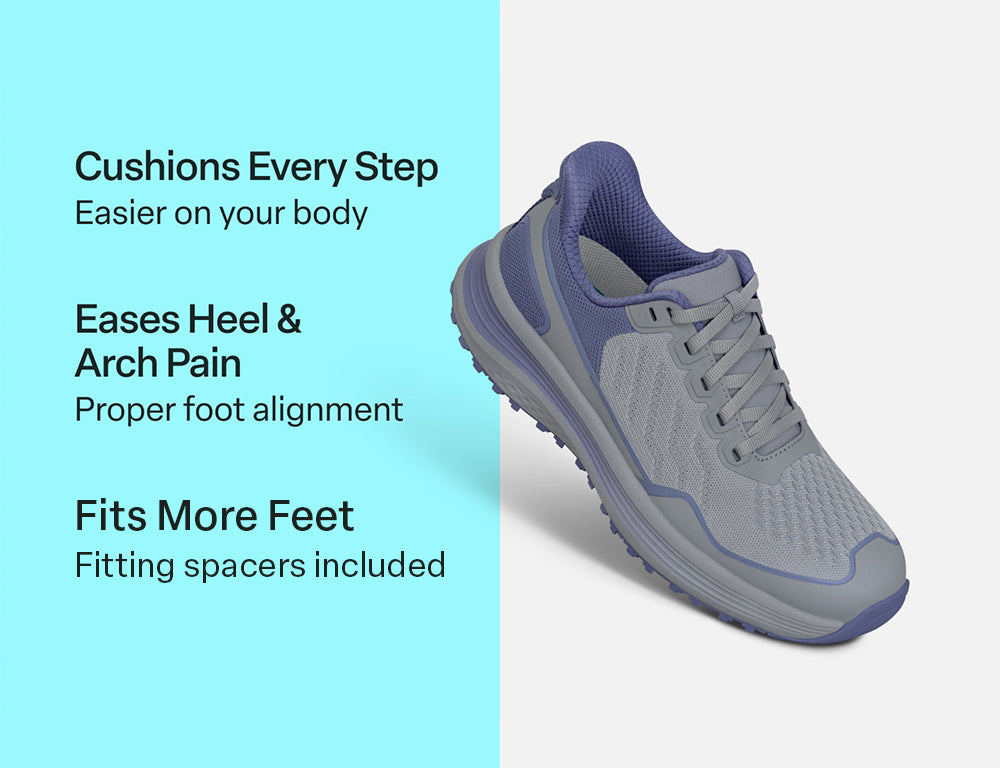 Womens Hands-Free Nira Trail Grey Periwinkle Hiking Shoes